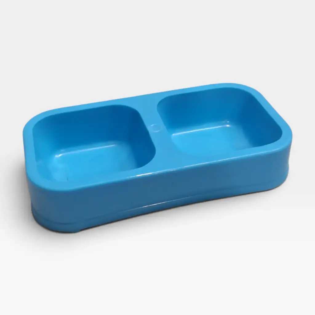 COMEDERO DOBLE RECTANGULAR PLASTICO