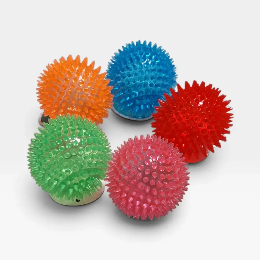 PELOTA DE COLOR TRANSLUCIDA C/PINCHES CHIFLE