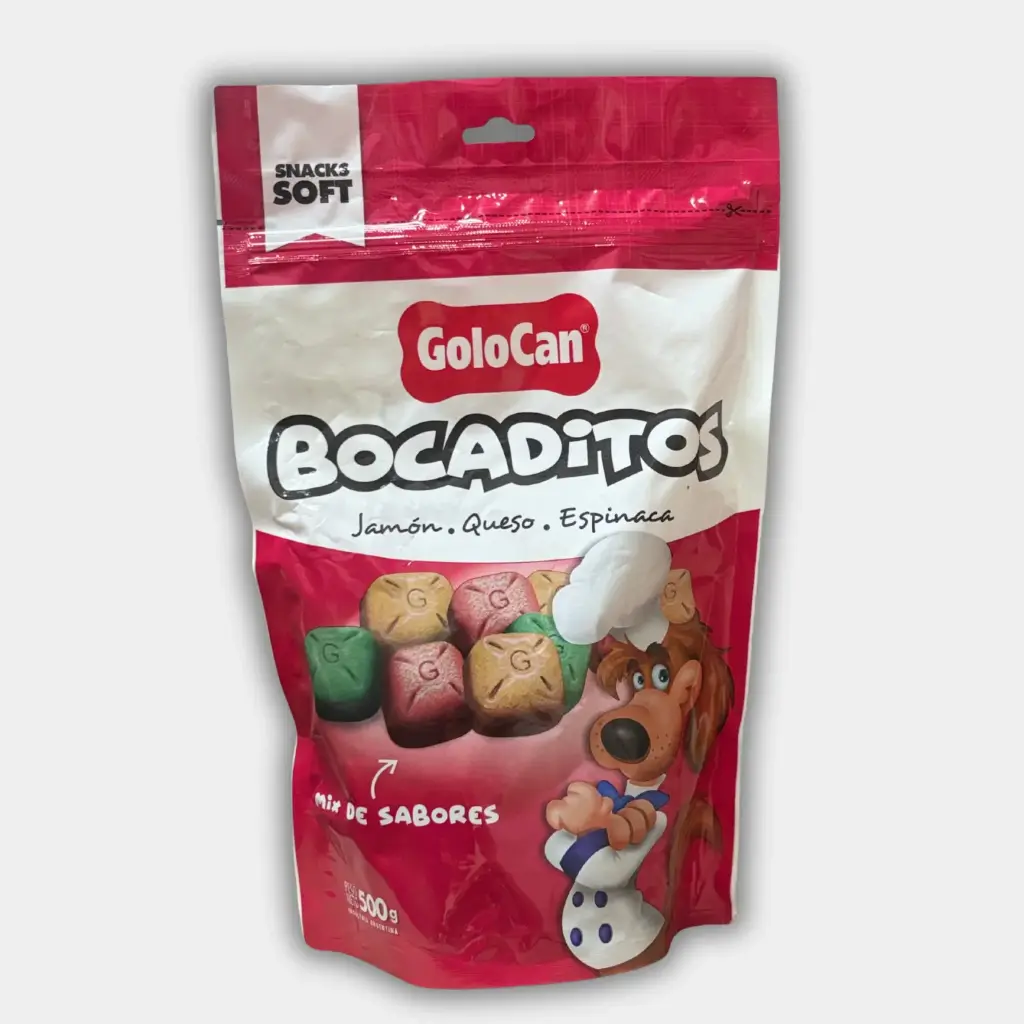 BOCADITOS GOLOCAN JAMÓN/QUESO/ESPINACA X500G
