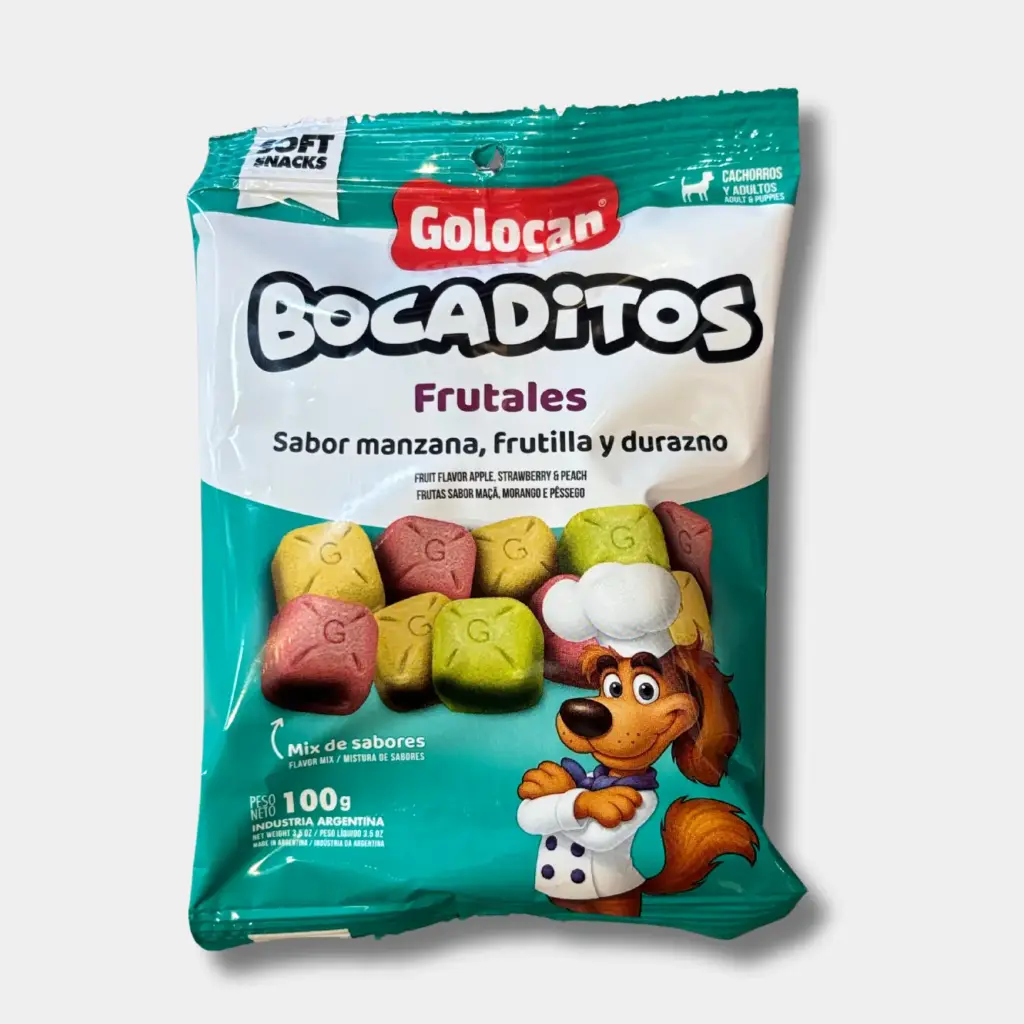 BOCADITOS GOLOCAN MANZANA/FRUTILLA/durazno x100g