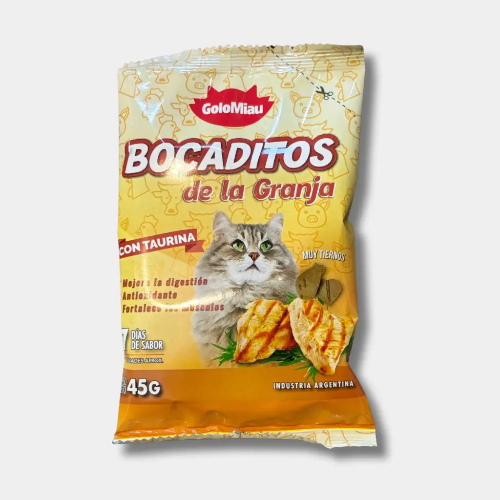 BOCADITOS GOLOCAN DE LA GRANJA P/GATOS X45G