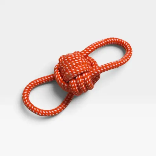 [SJWJ838] PELOTA DE SOGA CON PUNTITOS DOBLE AGARRE