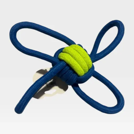 [SJWJ220] PELOTA DE SOGA DOS COLORES 4 AGARRES